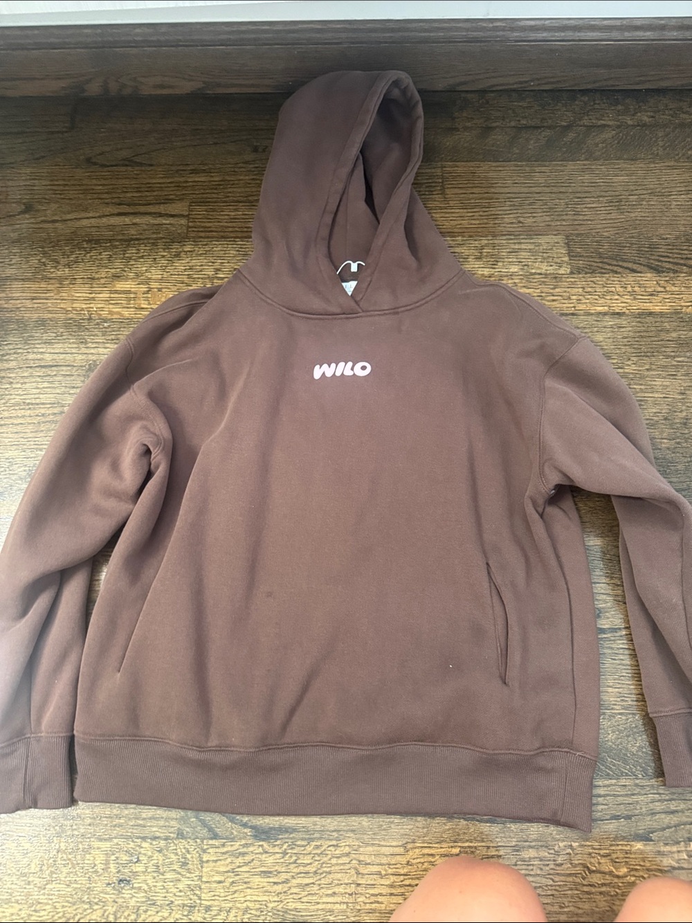 WILO Women's Brown Hooded Pullover Sweatshirt